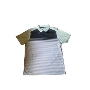 Oakley Golf Polo Shirt Striped Regular Fit Athletic XL‎